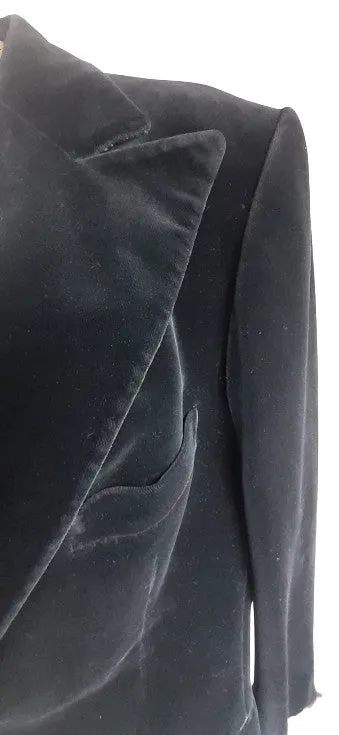 YSL Blazer Black Oversized Velvet SKU 000399