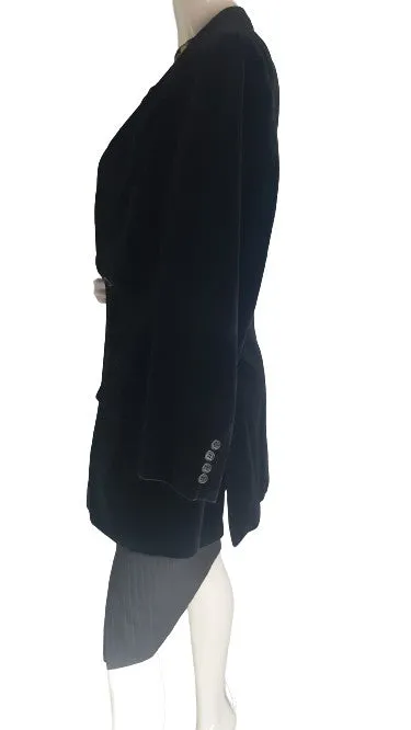 YSL Blazer Black Oversized Velvet SKU 000399