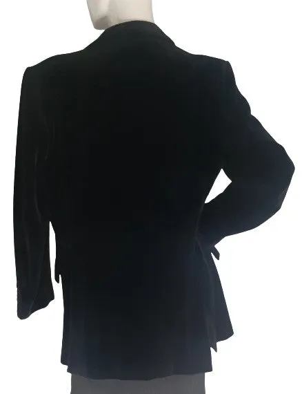 YSL Blazer Black Oversized Velvet SKU 000399