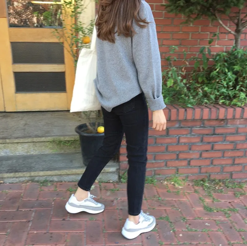 Zipper Chic Lapel Pullover Women Sweaters Hot Sale Casual Loose Autumn Knitwear Warm Outwear Stylish Jumpers